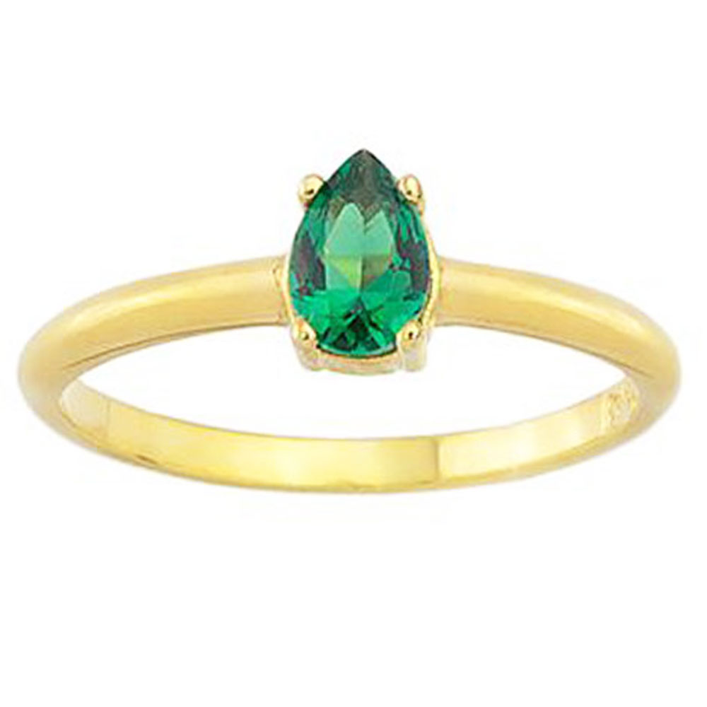 Δαχτυλίδι Κίτρινο Χρυσό με πράσινη πέτρα κ14 Νο 53 Aloro κωδ ΑΧ2650p