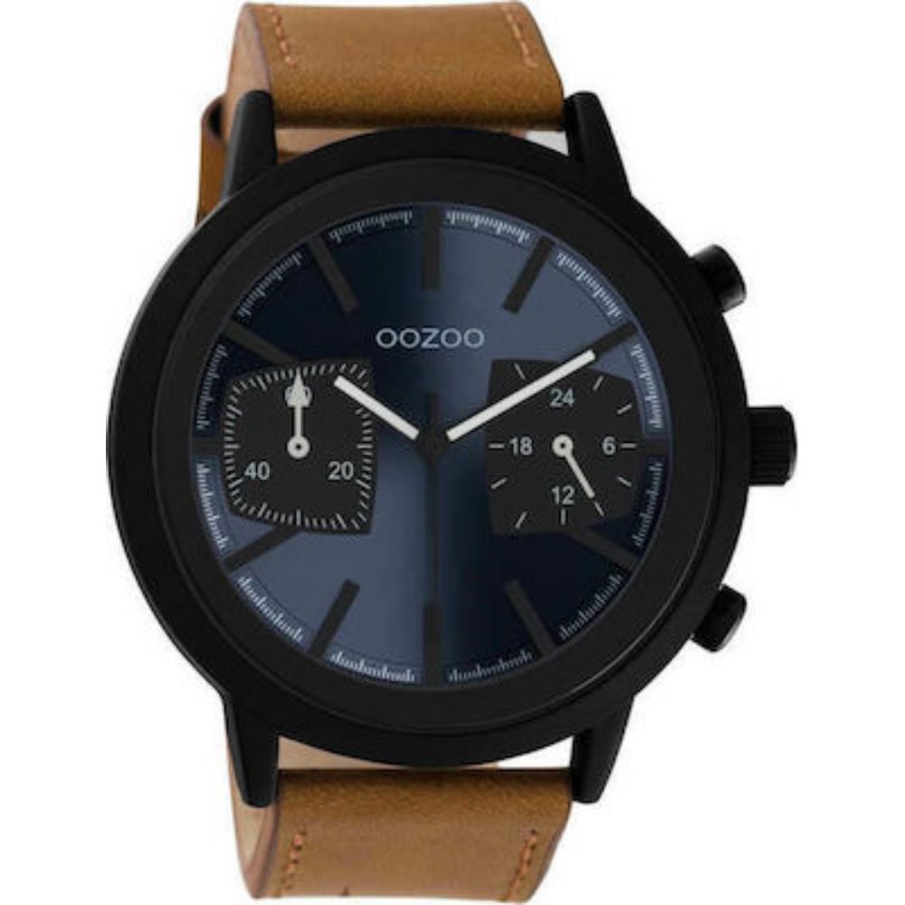 Ρολόι Ανδρικό καφέ Leather Strap Oozoo C10805