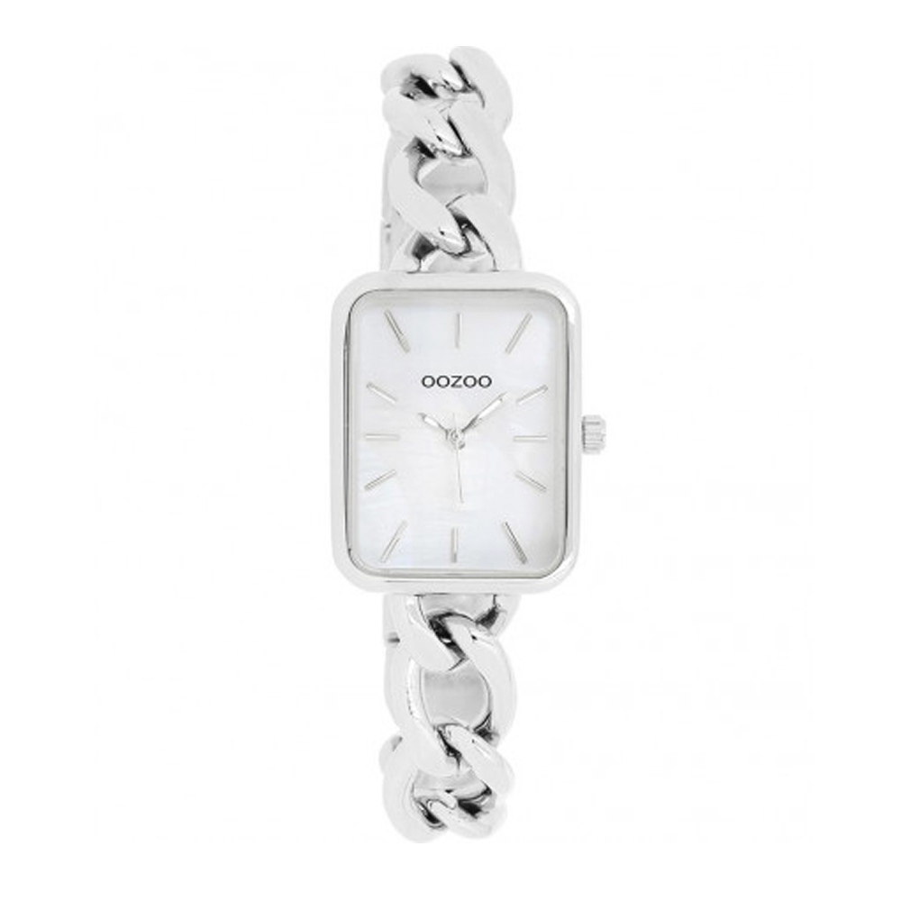 Ρολόι Γυναικείο White Bracelet  μεταλλικό ορθογώνιο C11130 Oozoo