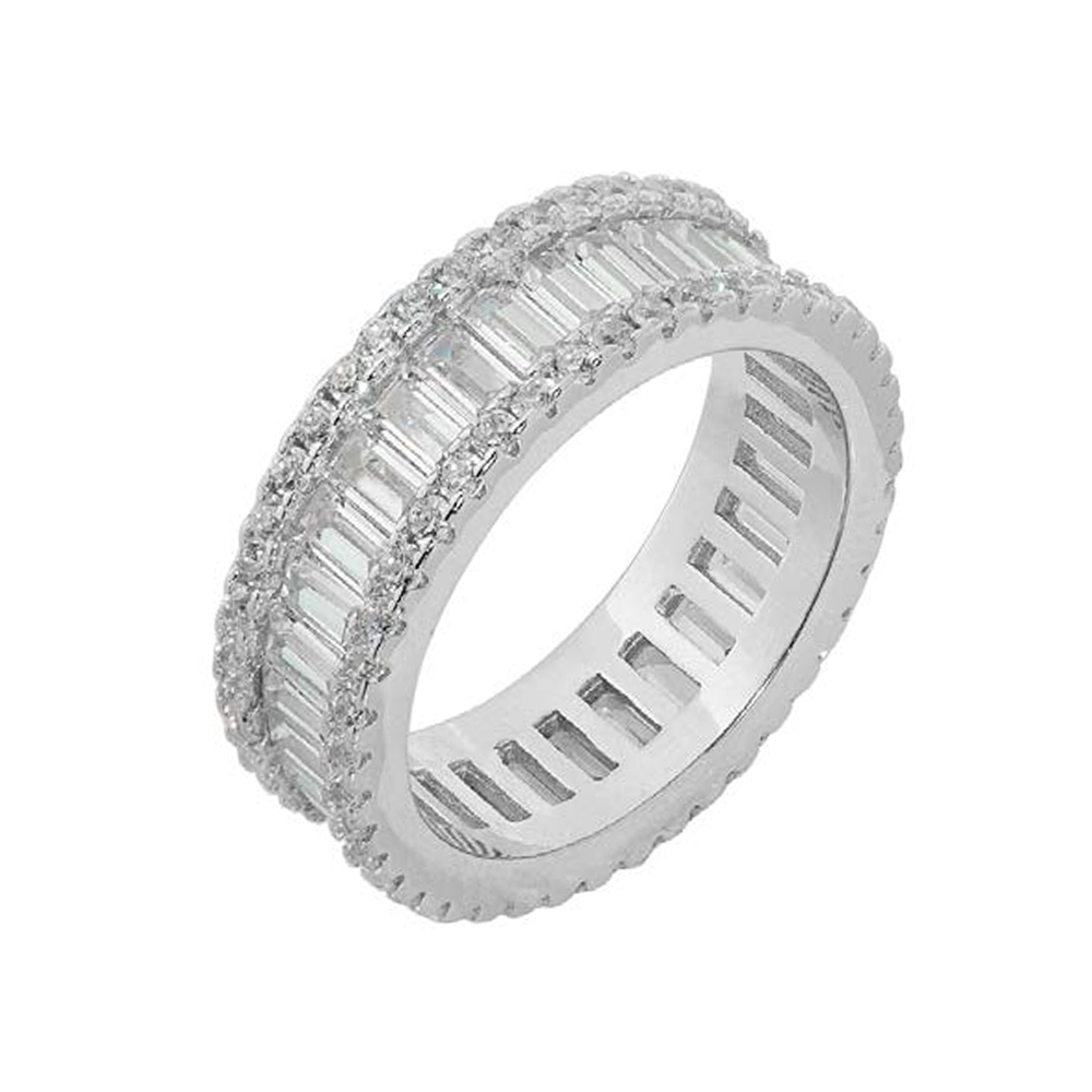 Δακτυλίδι Βέρα με zircon Ασήμι 925 Ν54 Prince 9J-RG010-1