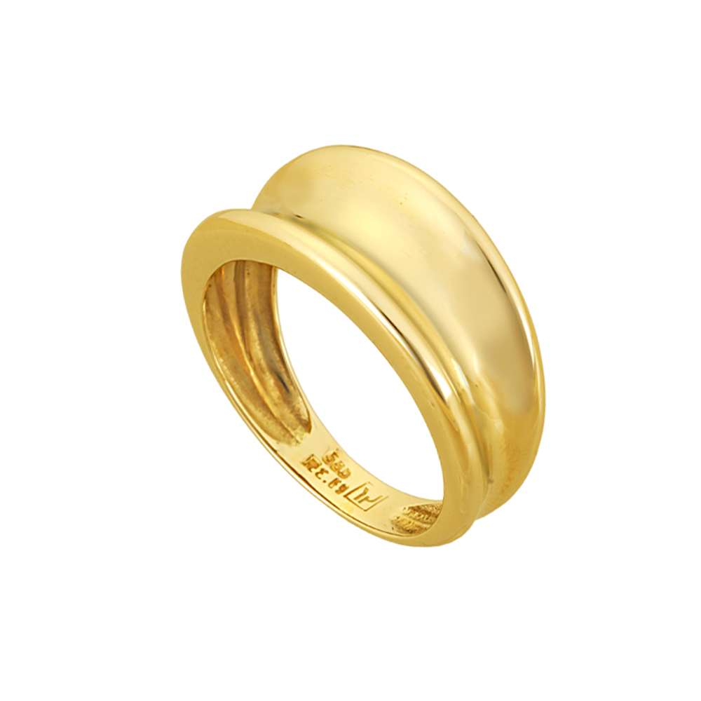 Δακτυλίδι Γυναικείο σε Κίτρινο Χρυσό κ14 Λουστρέ Ν55 Psomas D052605